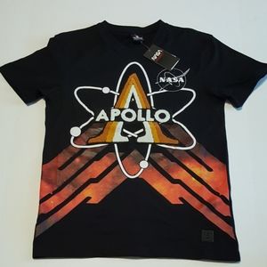 NASA NWT Chenille Apollo Patch T-Shirt Black